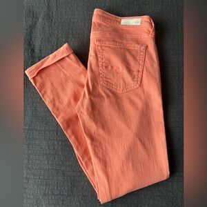 Agolde Cigarette Rollup in Coral Peach